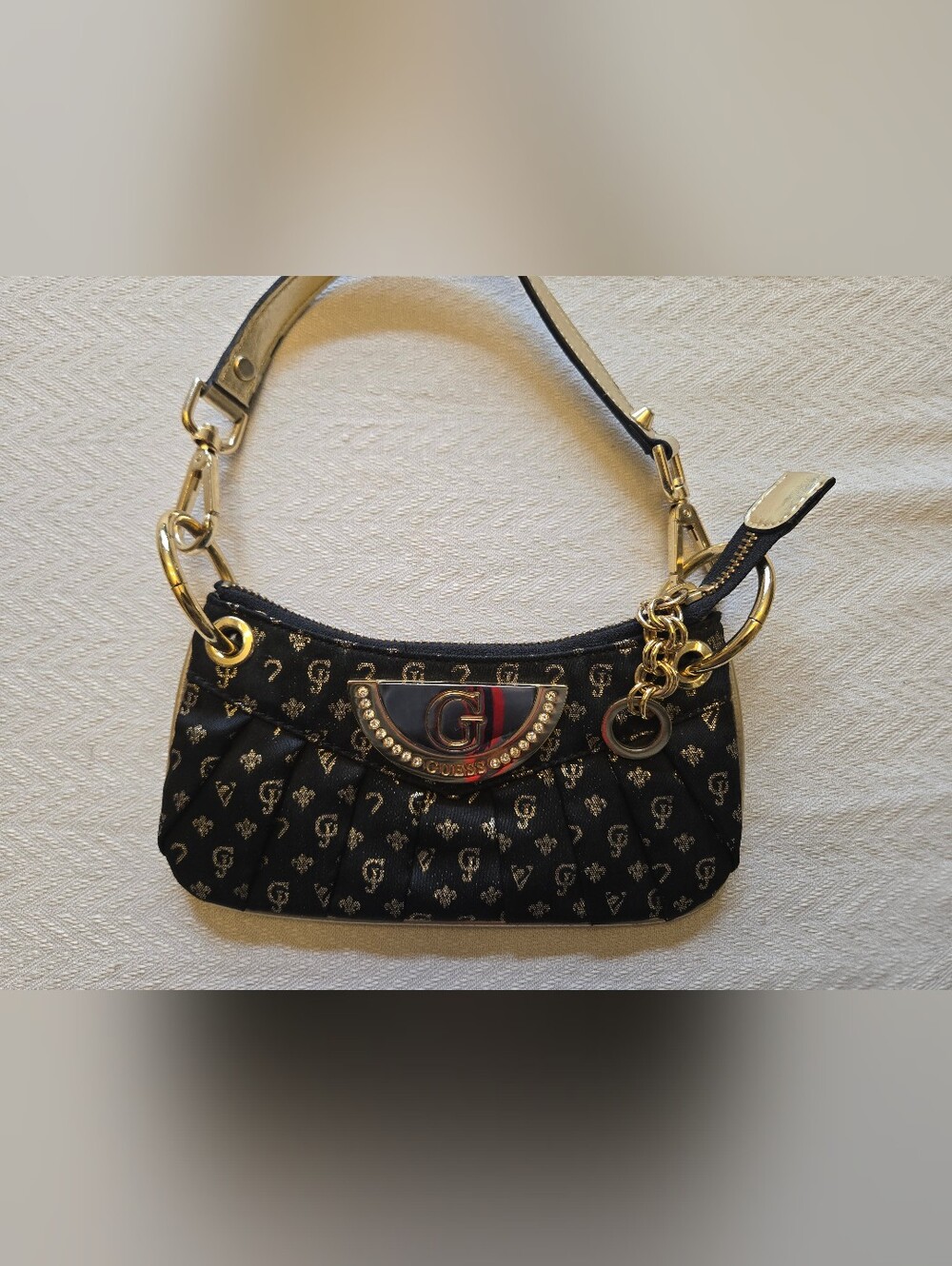 Guess Brand, Wristlet with Gold Hardware